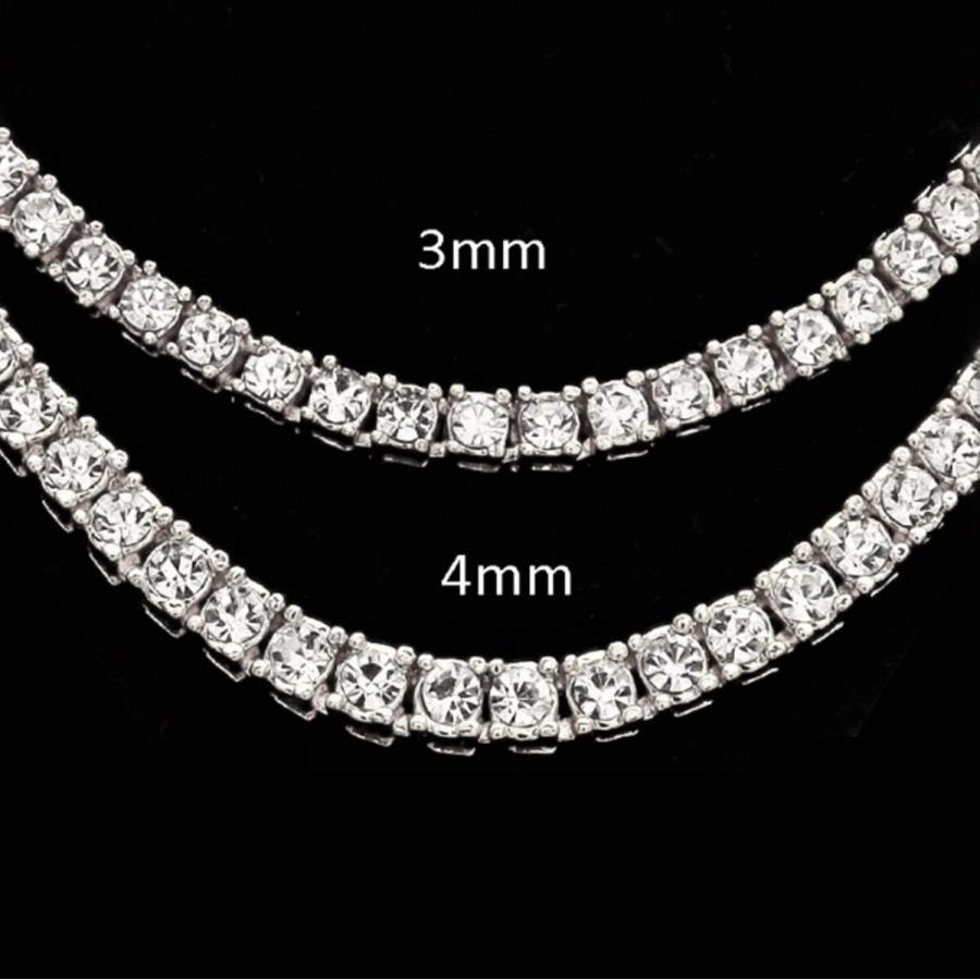 Puente] テニスネックレス テニスチェーン ネックレス 3mm 20