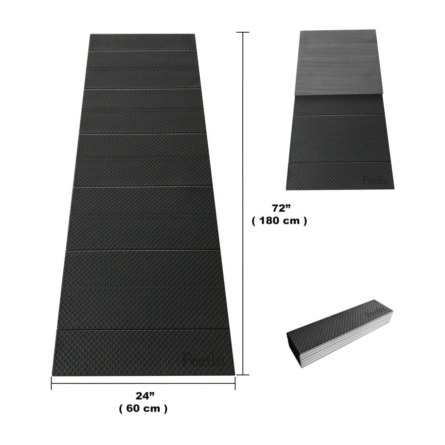 Feetlu ヨガマット 折りたたみ式 6mm トレーニングマット 180cm*60cm