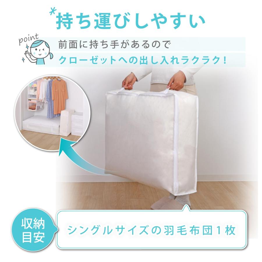 アストロ 羽毛布団収納袋 シングルサイズ 通気性の良い不織布製 布団収納 布団袋 収納バッグ 収納ケース 保管袋 ホコリ除け 持ち手付き 透明窓付き |  | 06