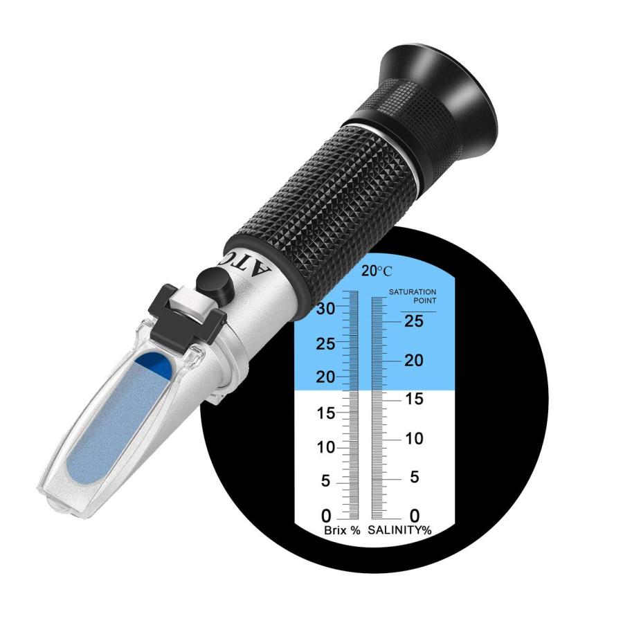 糖度・塩分濃度屈折計 C-Timvasion 手持屈折計 糖度計「BRIX 0-32