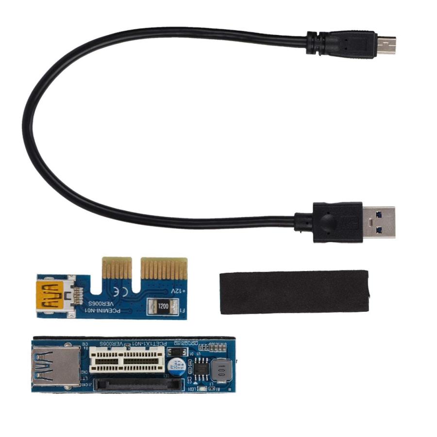 PCI-E 1X延長ケーブル、PCB UEX101 PCI-Eスロットライザーカード電源