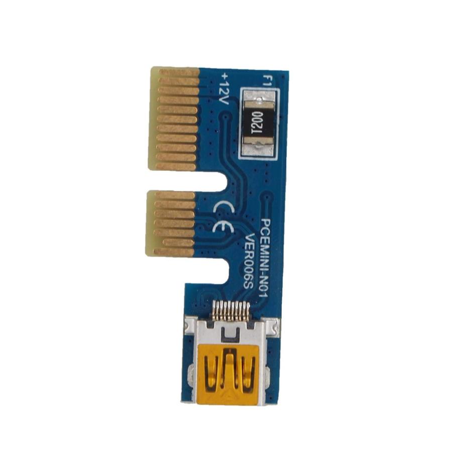 PCI-E 1X延長ケーブル、PCB UEX101 PCI-Eスロットライザーカード電源
