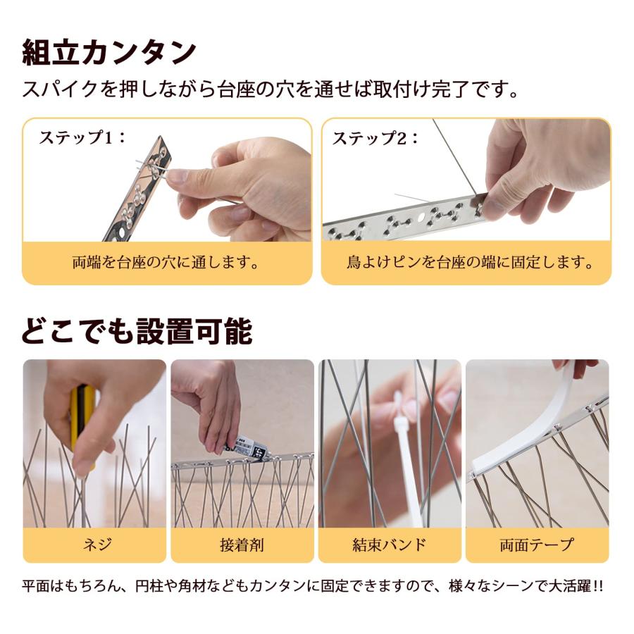 OFFO 鳥よけ 鳩よけは100%ステンレス製でアセンブリ済品です。41.25cm