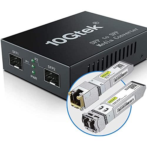 10Gtek 10G 光メディアコンバーター G0200-SFP (Kit #31), 10GBase-T 最大30m, SFP + SRモジュール｜shiningtoday｜02