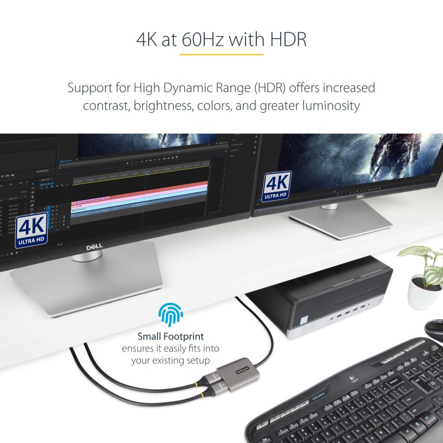 スターテック StarTech MSTハブ/DisplayPort1.4接続/2画面/4K60Hz HDMI/30cmケーブル/DSC, HBR3/デ｜shiningtoday｜05