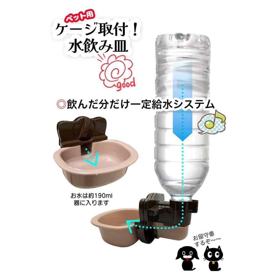 ケージ 飛び出し用屋根付き、ペットボトル使用の水飲みもお付けします
