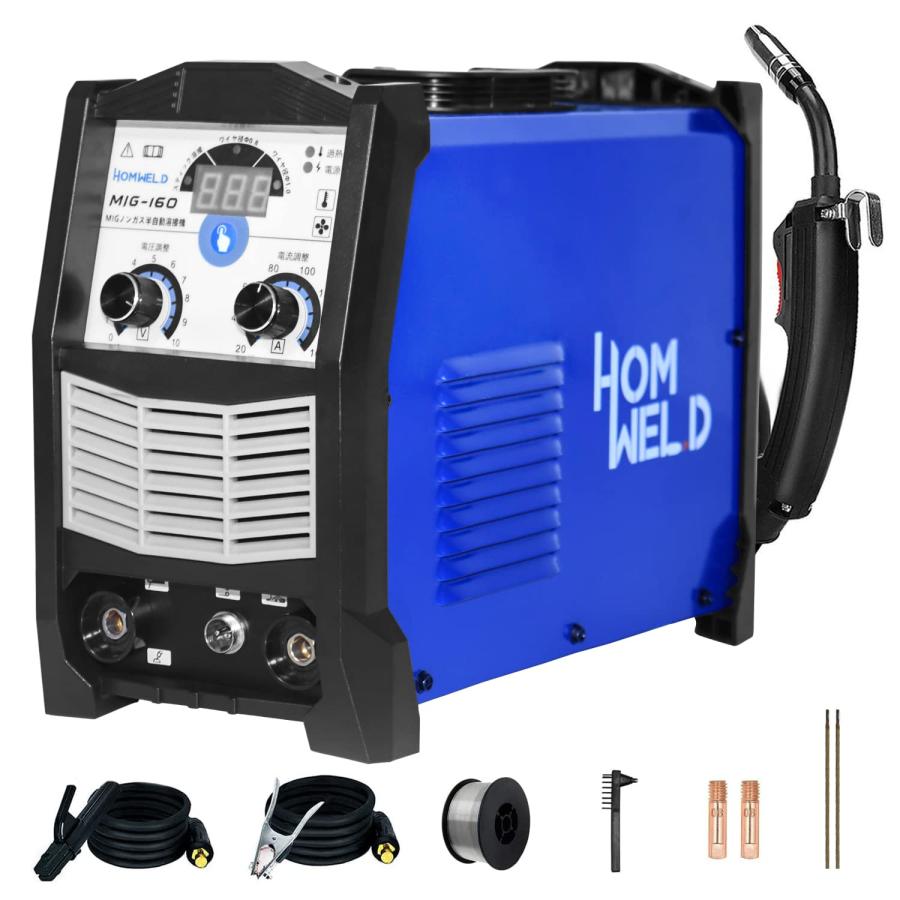HOMWELD 半自動溶接機MIG160 AC100V 1台両用 MMA・MIGインバータ  