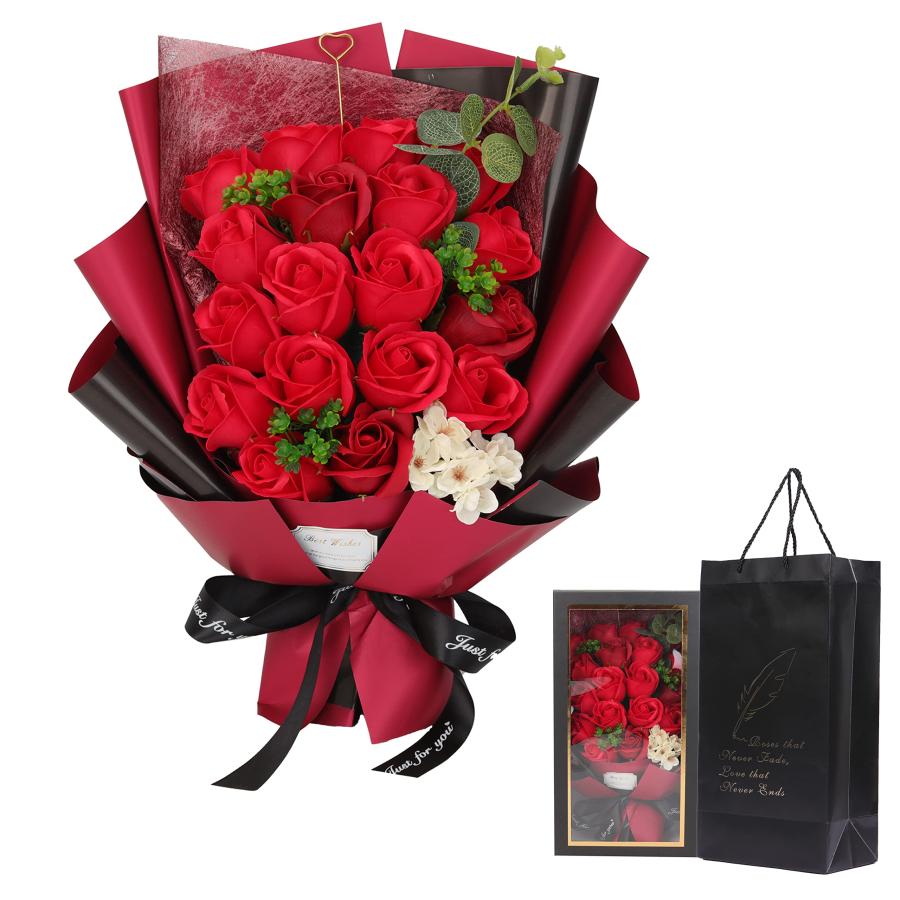 woowei ソープフラワー 花束 母の日 敬老の日 枯れない花 フラワー