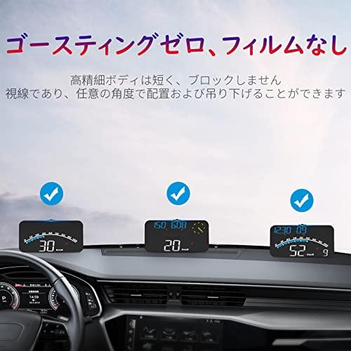wiiyii車のヘッドアップ ディスプレイ、GPS 速度計、表示速度、方向、速度計、速度超過アラームと運転疲労アラーム付き、すべての車で動作｜shiningtoday｜06