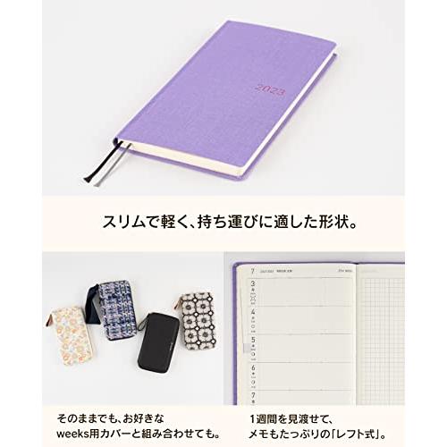 ほぼ日手帳 2023 weeks カラーズ/ライトパープル 4月始まり 週間手帳 レフト式｜shiningtoday｜03