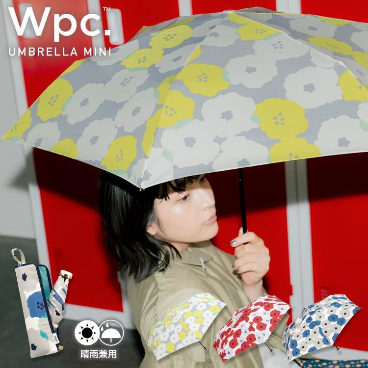 Wpc. 雨傘 ピオニ ミニ ブルー 折りたたみ傘 50cm レディース 晴雨兼用 フック付き 収納袋 大きく開く 持ち運びに便利 花柄 北欧 レトロ｜shiningtoday｜03