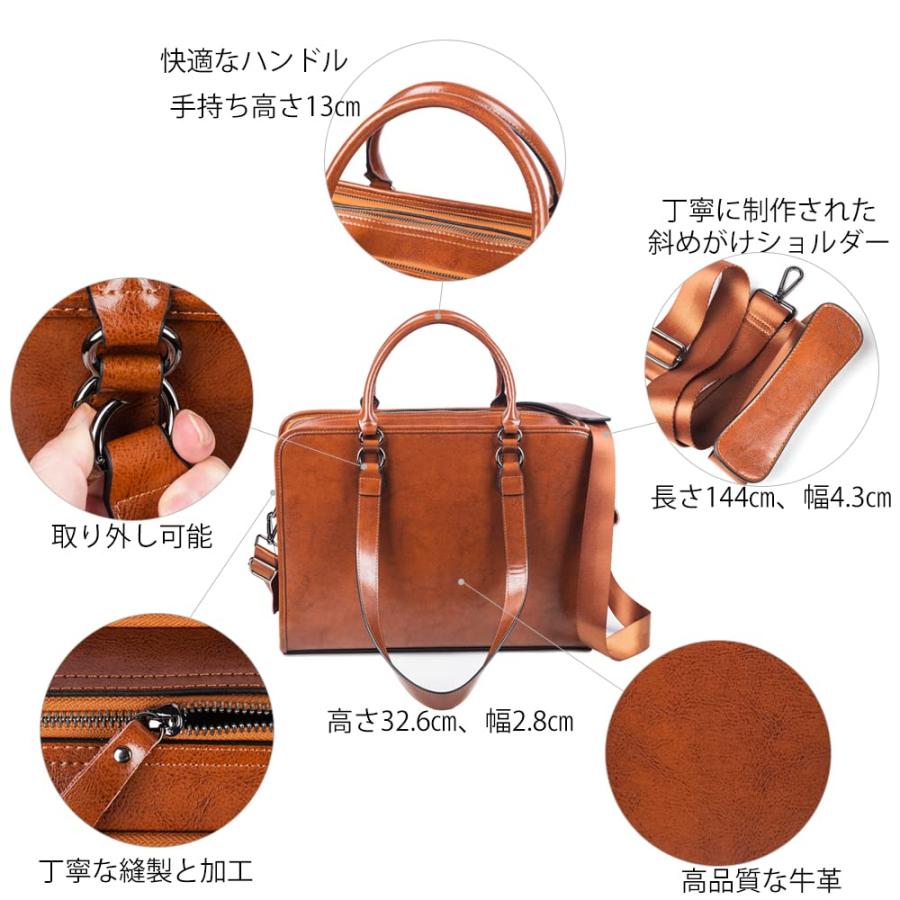 [krison] バッグメンズ 牛革 斜めがけ ショルダーバッグビジネスバッグ krison] バッグ メンズ 牛革 斜めがけ 通勤 大容量 ショルダー