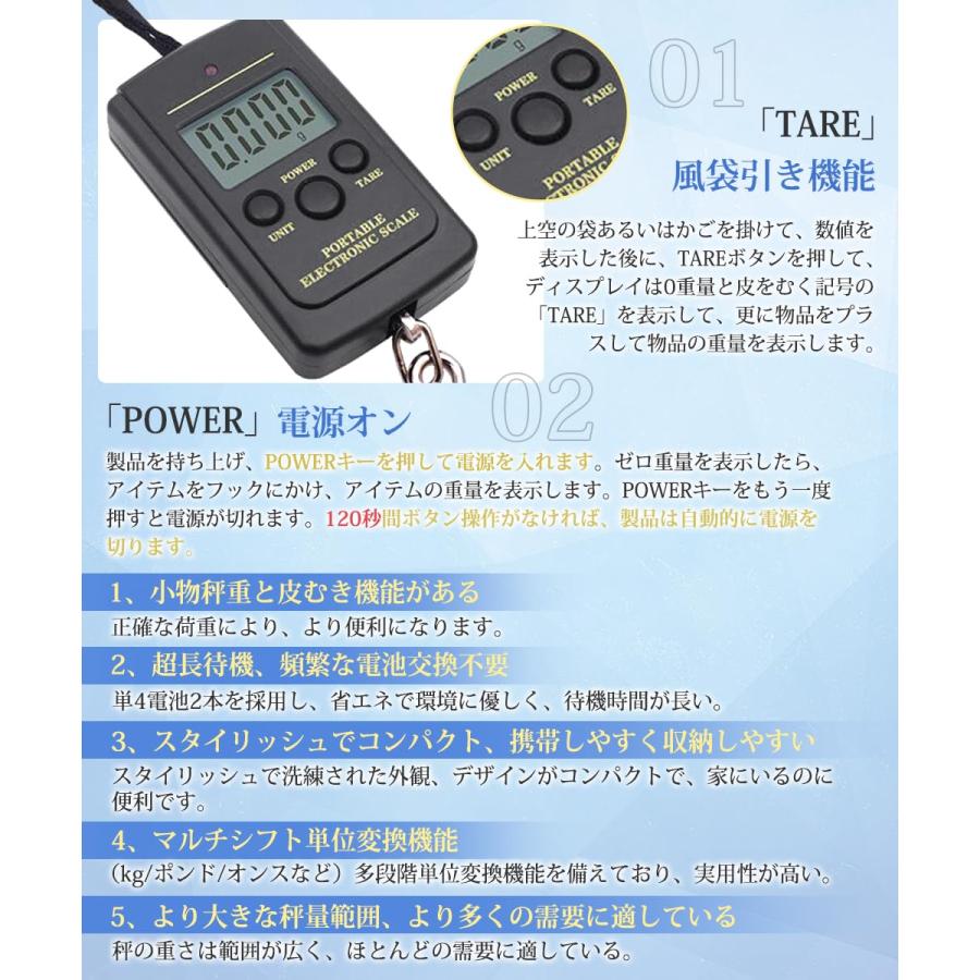 電子秤 ハンドヘルド電子秤 手持ち電子秤 吊り下げ式 はかり GOODCHI デジタル吊り下げ秤 電子はかり 釣り 荷物 旅行 吊りはかり