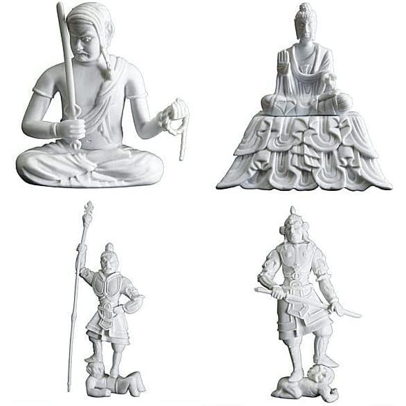 和の心 仏像コレクション極4 石膏風タイプ4種 (不動明王坐像/釈迦如来