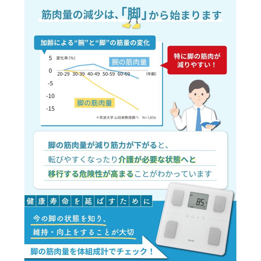 タニタ 体重計 体組成計【業界初 脚点判定（体重を支える足の筋肉量を