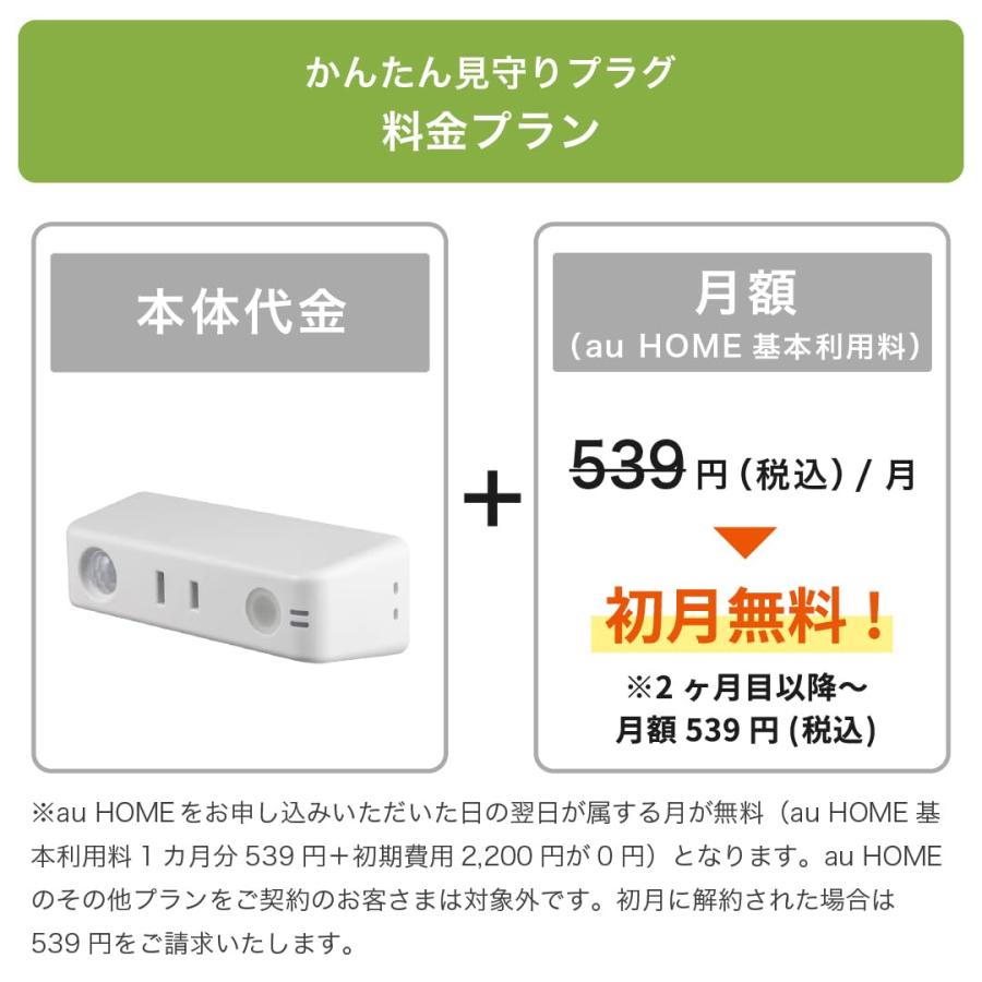 KDDI かんたん見守りプラグ Wi-Fi不要 介護 子供 高齢者 見守り グッズ