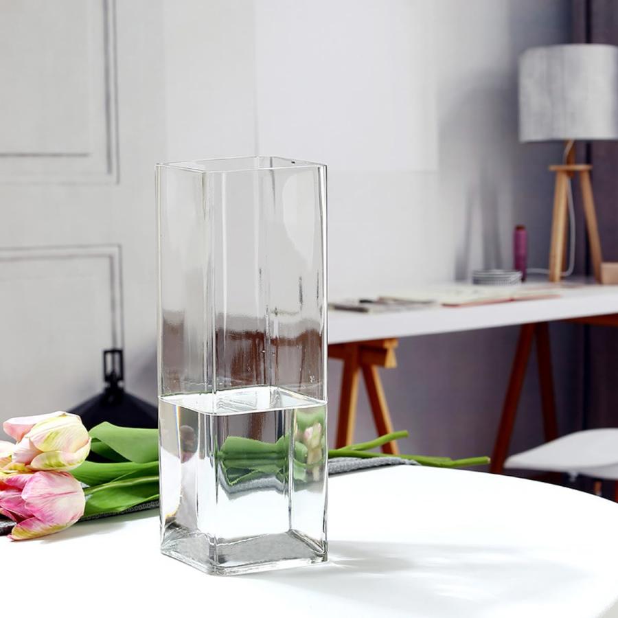 イタリア製 特大 ガラス 六角柱 花瓶 イタリア製 特大 ガラス 六角柱 花瓶