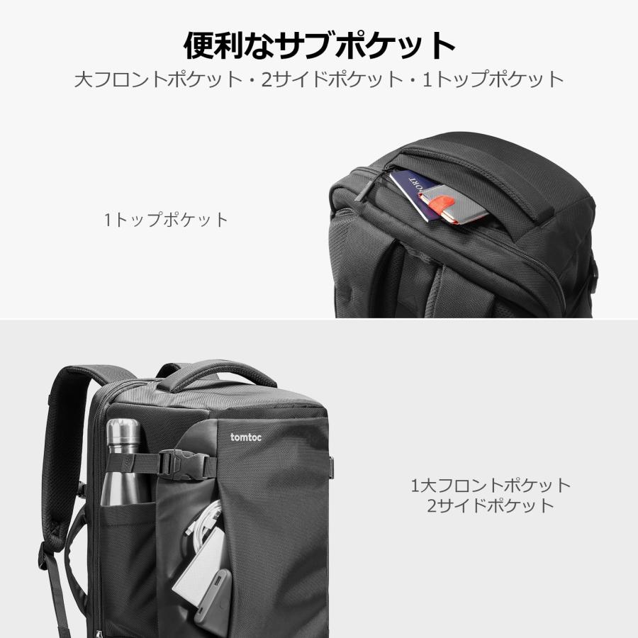tomtoc] トラベルリュックサック 28L 機内持込 ビジネス バックパック 