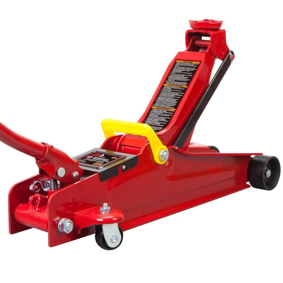 ss4218　ヤック　2トン用　フロアージャッキ　GR-87　135～346mm　油圧式　レッド　2t　ガレージジャッキ　カー用品　タイヤ交換　ジャッキアップ　赤　チェーン脱着 ガレージジャッキ フロアジャッキ 油圧式 2t 2トン 車 ジャッキアップ