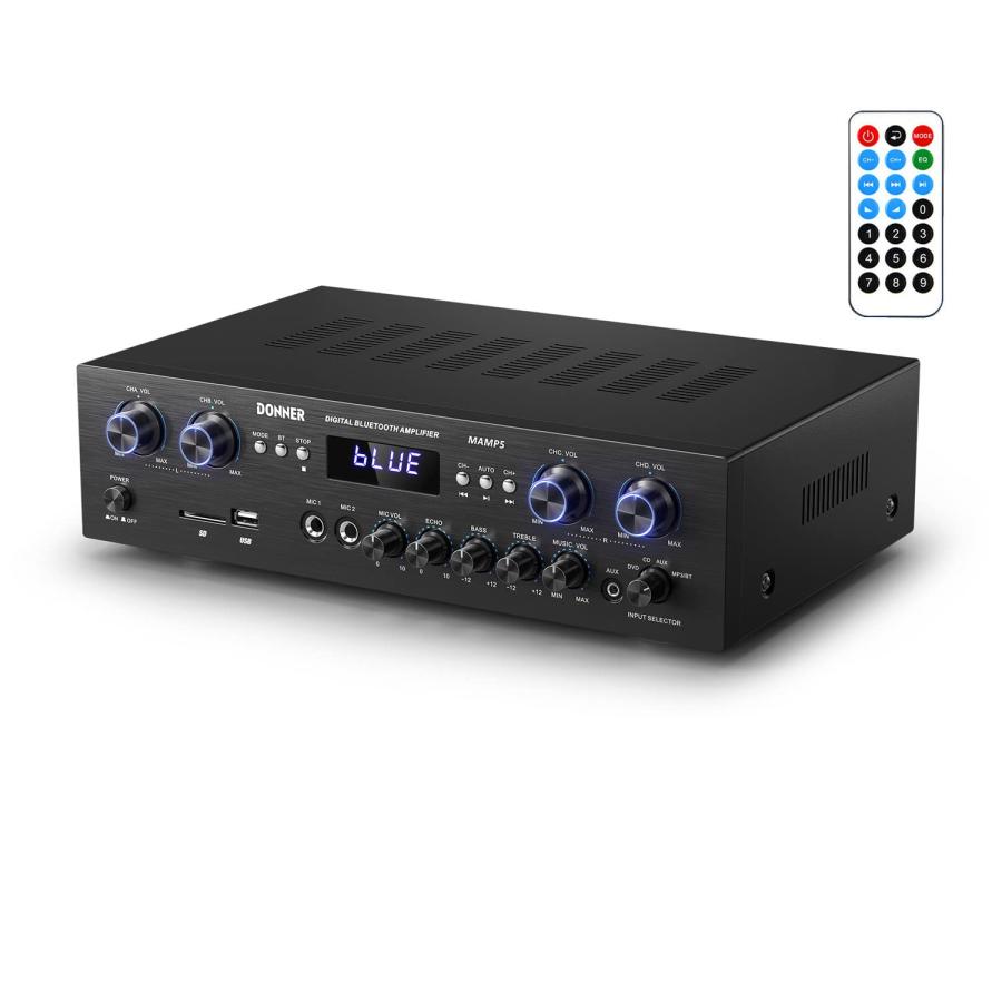 Donner パワーアンプ Bluetooth5.0 オーディオアンプ 最大出力440W