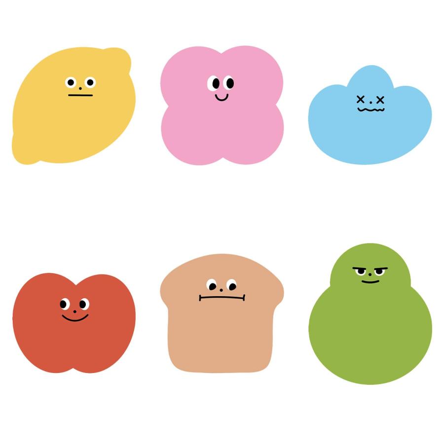 付箋 ふせん おもしろ（6種類のパターンがあります） 可愛い 可愛い