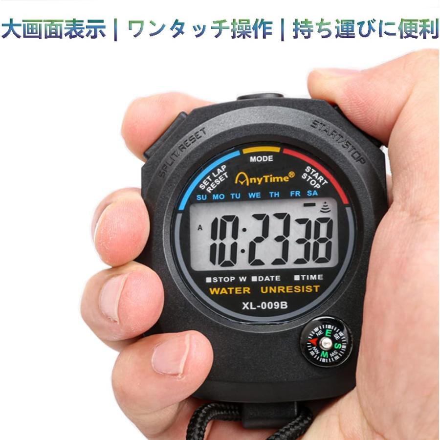 YFFSFDC ストップウォッチ 多機能スポーツストップウォッチ 日付表示