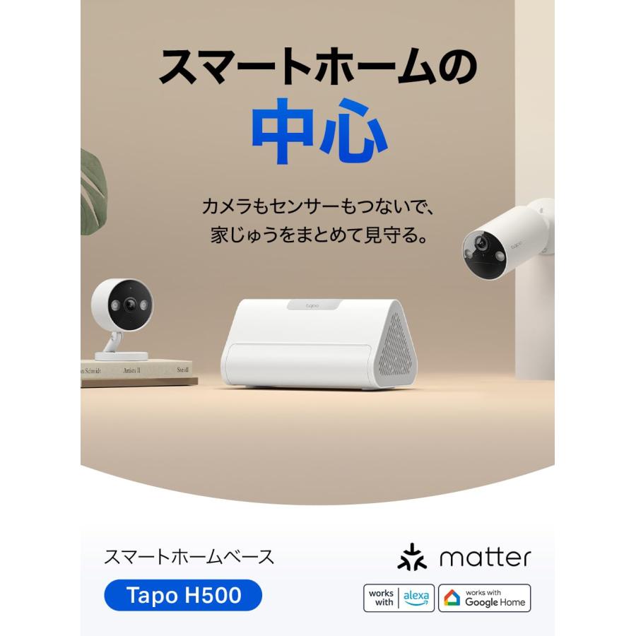Tapo スマートホームベース H500 16GB Tapo スマートホーム ベース 16GB ローカルストレージ AI アラーム