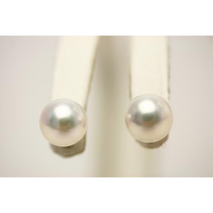 アコヤ真珠パールピアス 8.5-9.0mm ホワイトピンクカラー K14WG  