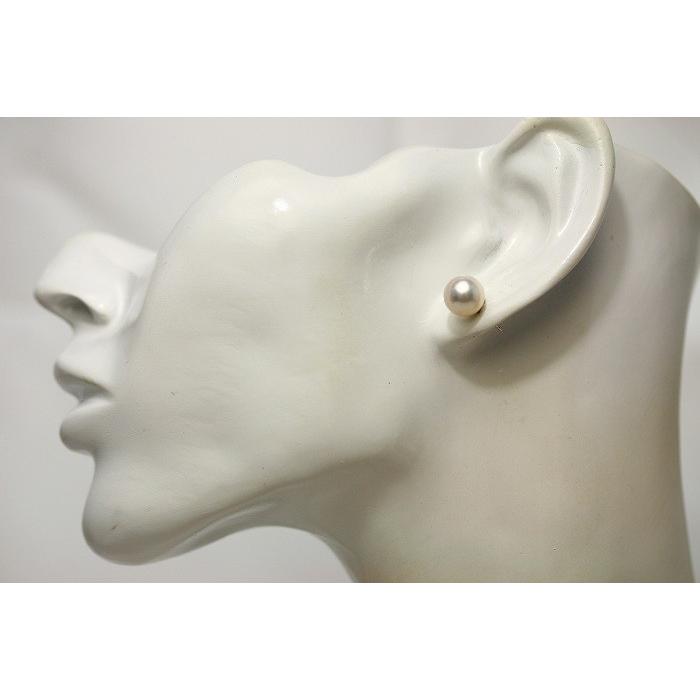 アコヤ真珠パールピアス 8.5-9.0mm ホワイトピンクカラー K14WG製 
