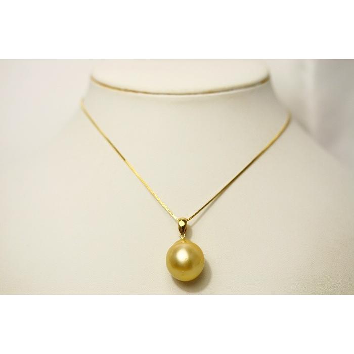 南洋白蝶真珠ペンダントトップ　16×14mm　ナチュラルゴールドカラー　K18製 南洋白蝶真珠パールペンダントトップ 16mm ナチュラルゴールドカラー