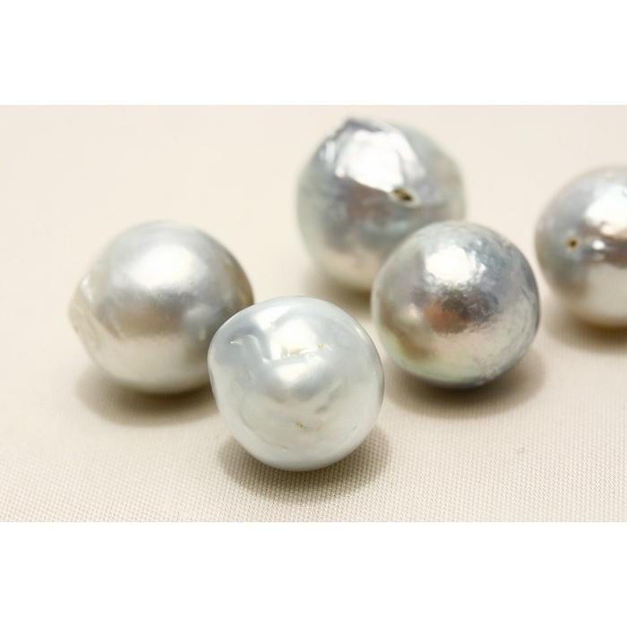南洋白蝶真珠パールルース　5ピースセット　13-12mm　シルバーカラーの画像