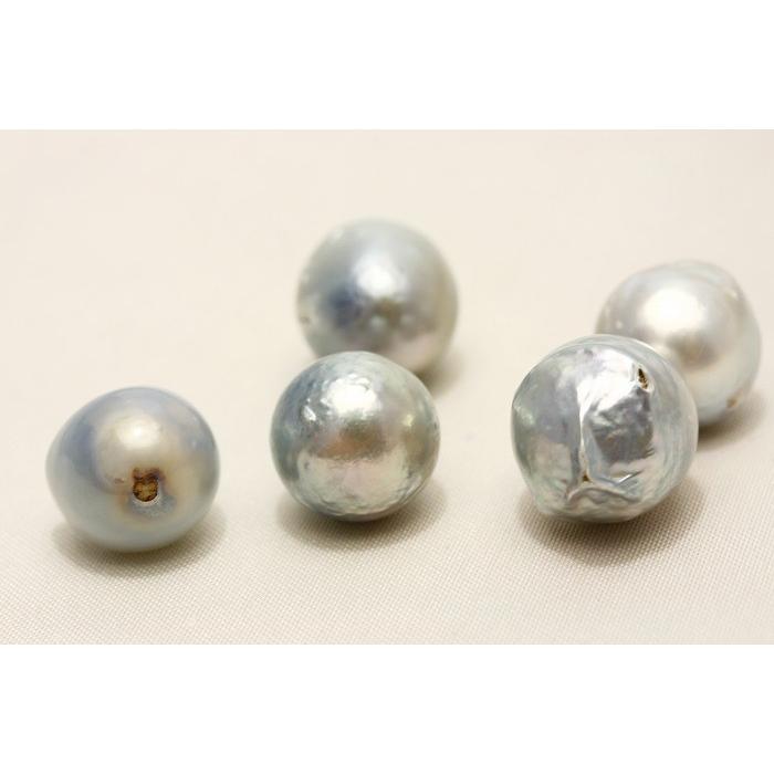 南洋白蝶真珠パールルース　5ピースセット　13-12mm　シルバーカラーの画像