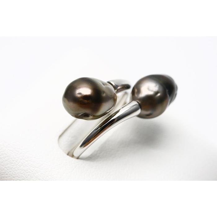 黒蝶真珠リング　タヒチパールリング 楽天市場】タヒチ黒蝶真珠パールリング【指輪】 9mm マルチ