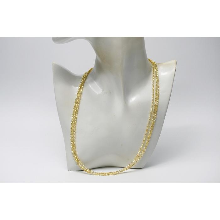 アコヤ真珠パールネックレスケシ2.0-3.0mmナチュラルゴールドカラー