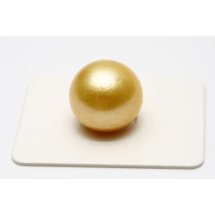 南洋白蝶真珠パールルース 両穴 15mm ナチュラルゴールドカラー : 真珠