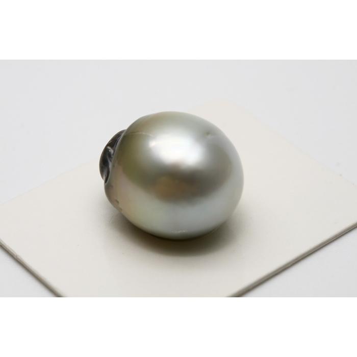 タヒチ黒蝶真珠パールルース 片穴 14mm グレーカラー : d0416ryo04 