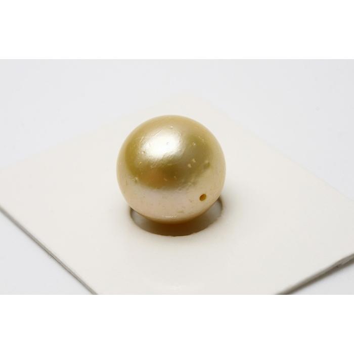 南洋白蝶真珠パールルース 両穴 11mm ナチュラルゴールドカラー