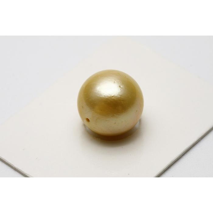 南洋白蝶真珠パールルース 両穴 11mm ナチュラルゴールドカラー 