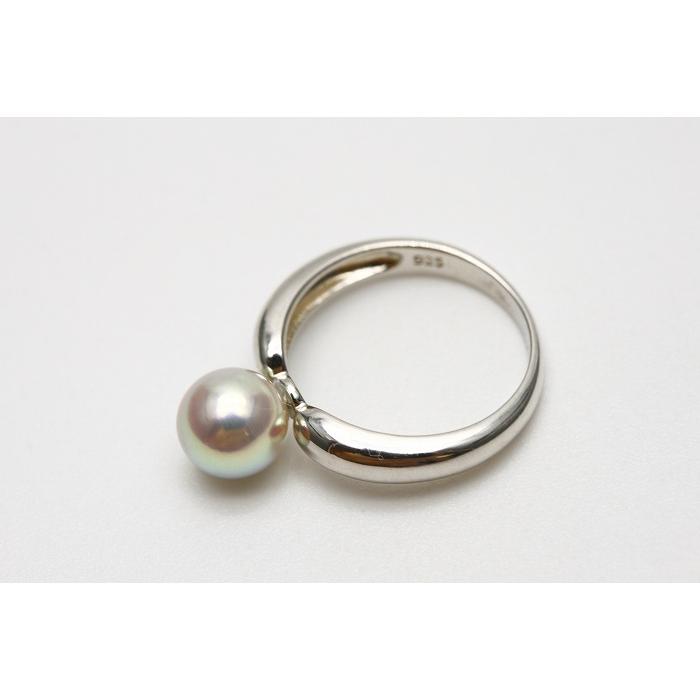 アコヤ真珠パールリング【指輪】 7.0-7.5mm ナチュラルカラー シルバー