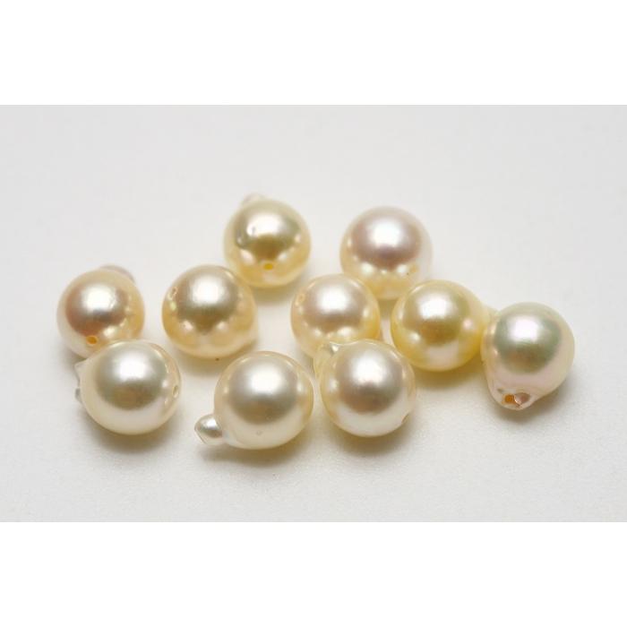 南洋白蝶真珠パールルース ケシ 5ピース 両穴 10-7mm マルチカラー