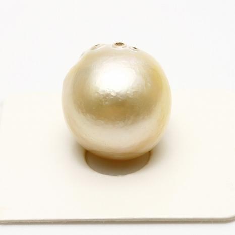 南洋白蝶真珠パールルース 18×17mm ナチュラルゴールドカラー 