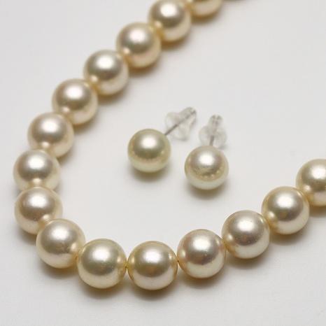 アコヤ真珠パールネックレス/イヤリングorピアス 2点セット 8.0-8.5mm  