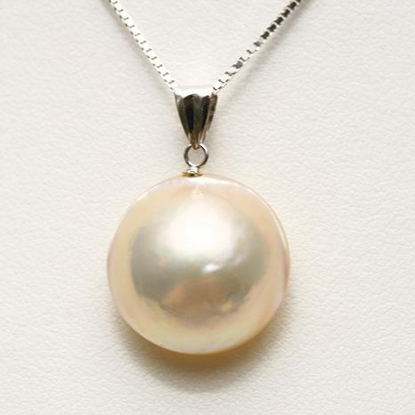 楽天市場】マベ真珠パールペンダントトップ ホワイトピンクカラー 16mm