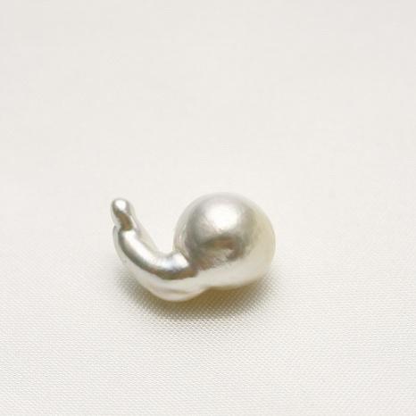 南洋白蝶真珠パールルース両穴10ピース11-9mmシルバーホワイトカラー