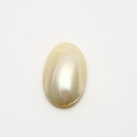 マベ真珠パールルース 26×17mm ホワイトグリーンカラー : 真珠倶楽部 