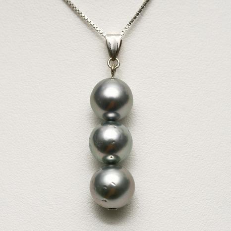 K14WG黒蝶パールネクレストップ