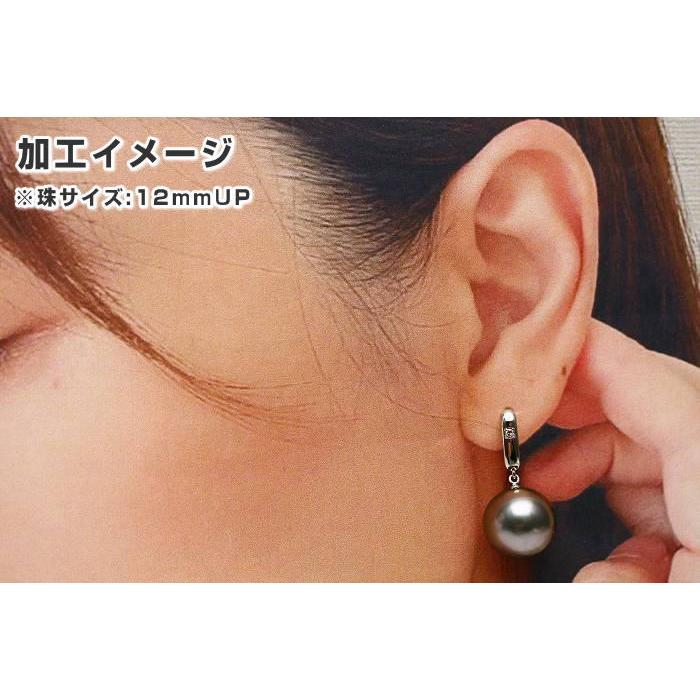 K18WG/D0.02ct 真珠用 ピアス空枠　j27-ing01 K18WG/D0.02ct 真珠用 ピアス空枠 j27-ing01