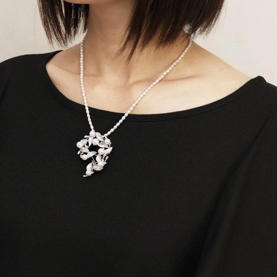 本真珠 あこやパール ブローチ フォーマル セレモニー 冠婚葬祭 パーティー シルバー製 国産 上品 新生活 就職祝い 母の日 プレゼント ラッピング puの画像