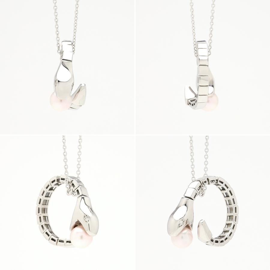 あこや本真珠 ネックレス パール ダイヤモンド シルバー silver 蛇 