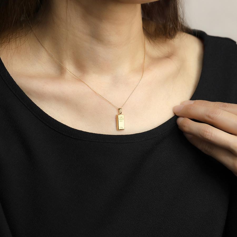 インゴットモチーフ ペンダント ネックレス 地金 18金 k18 18k 貴金属